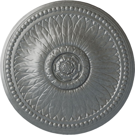 Ekena Millwork Bailey Ceiling Medallion (Fits Canopies up to 4"), Hand-Painted Platinum, 18 1/8"OD x 3/4"P CM19BIPLS
